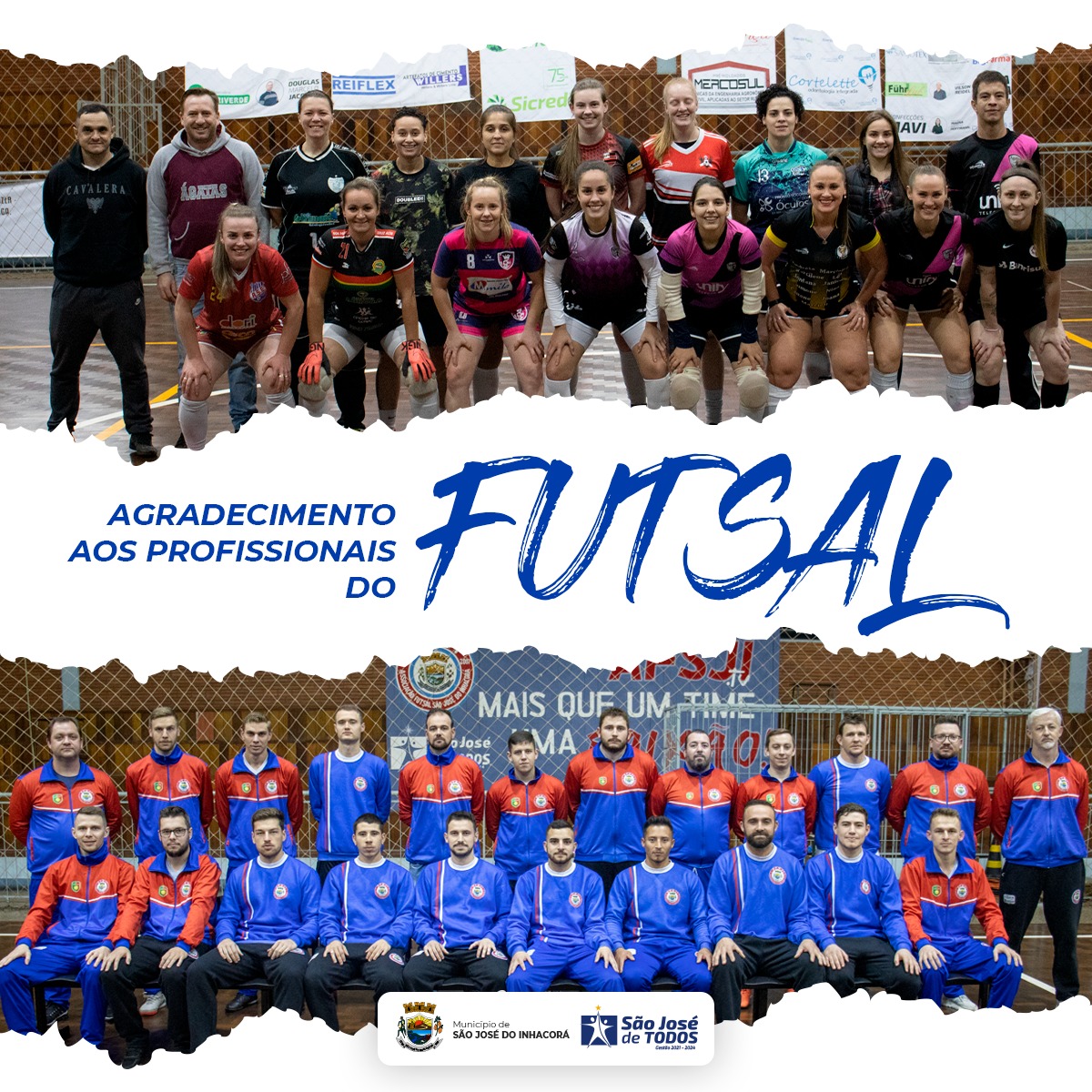 NOTA OFICIAL: AGRADECIMENTO AOS PROFISSIONAIS DO FUTSAL